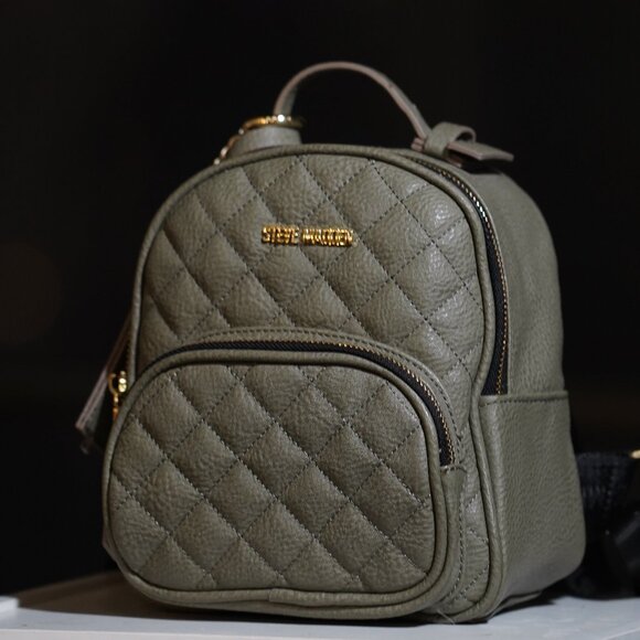 STEVE MADDEN Olive Green Mini Backpack and Card Holder - Picture 3 of 4